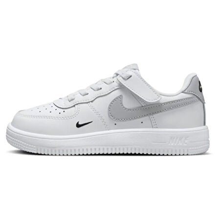 Nike Force 1 Low Easyon AF1 Leather Unisex Sneaker White Unisex Lastik Bağcıklı Hakiki Deri Günlük Çocuk Spor Ayakkabı Beyaz