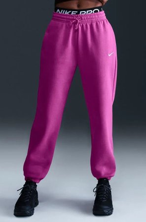 Nike Phoenix Fleece HR Oversize Womens Pant.Yüksek Bel Bol Kesim Kadın Eşofman Altı Mor