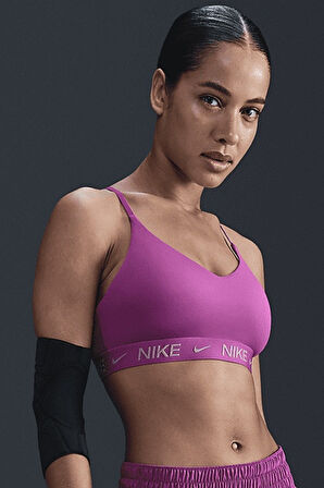 Nike Indy Light-Support Padded Adjustable Sports Bra Kadın Spor Bra Mor