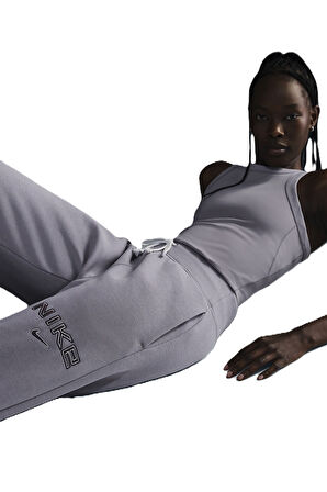 Nike Sportswear Phoenix Fleece High Rise Wide Leg Logo Pants Kadın Yüksek Bel Eşofman Altı Mor