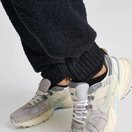 Nike Phoenix Cozy Boucle High Rise Oversize Knit Pants Kadın Oversize Yüksek Bel Örgü Eşofman Altı Siyah