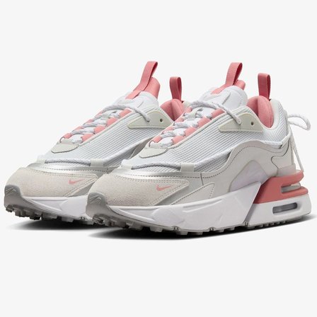 Nike Air Max Furyosa Sneaker White Pink Platform Taban 4cm Kadın Günlük Spor Ayakkabı Beyaz