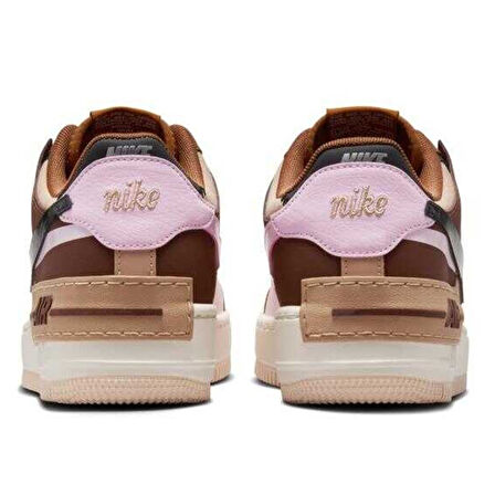 Nike Air Force 1 Shadow Sneaker Unisex Reflektörlü Hakiki Deri Günlük Spor Ayakkabı Kahverengi