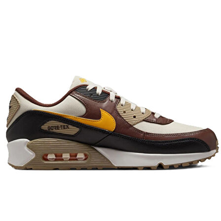 Nike Air Max 90 Mens Leather Goretex Sneaker Hakiki Deri Su Geçirmez Günlük Spor Ayakkabı Krem
