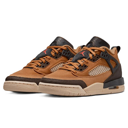 Nike Air Jordan Spizike Low Leather Unisex Sneaker Hakiki Deri Günlük Spor Ayakkabı Kahverengi
