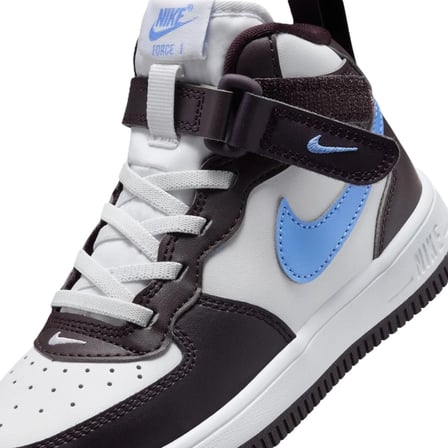 Nike Force 1 Mid Easyon AF1 Leather Unisex Sneaker White Unisex Lastik Bağcıklı Hakiki Deri Bilekli Günlük Spor Ayakkabı Beyaz