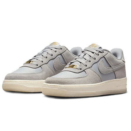 Nike Air Force 1 AF1 Leather Unisex Sneaker Hakiki Deri Günlük Spor Ayakkabı Gri