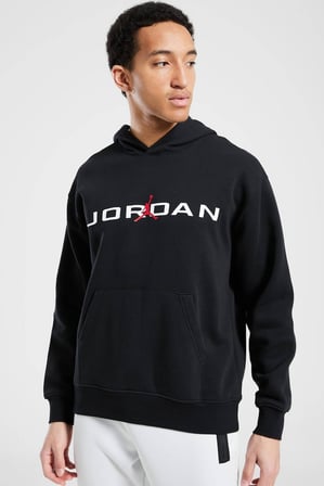 Nike Jordan Essentials Men's Fleece Hoodie Erkek Kapüşonlu Sweatshirt Siyah
