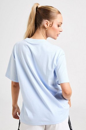Nike Jordan Essential Women's Loose Fit T-Shirt Kadın Nakış Logo Pamuklu Bol Kesim Tişört Açık Mavi