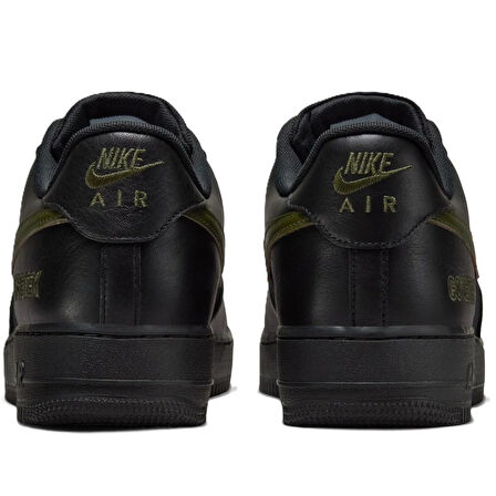 Nike Air Force 1 AF1 Low Goretex 'Black Cargo Khaki' Leather Unisex Black Sneaker Su Geçirmez Hakiki Deri Günlük Spor Ayakkabı Siyah