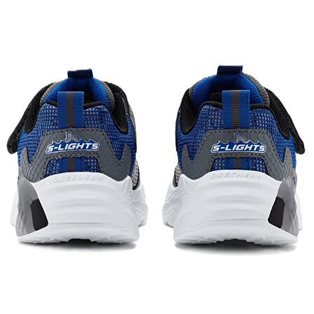 Skechers Creature-Lights Kids Sneaker Lastik Bağcıklı Cırtlı Işıklı Çocuk Ayakkabısı Gri