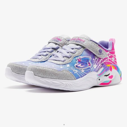 Skechers Unicorn-Driams Wisfhul Magic Lights Kids Shoes Lastik Bağcıklı Cırtlı Işıklı Günlük Çocuk Ayakkabısı Mor