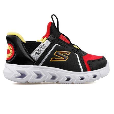 Skechers Lights Hypno 2.0-Brisk-Brights Kids Sneaker Lastik Bağcıklı Işıklı Günlük Çocuk Spor Ayakkabı Kırmızı-Siyah