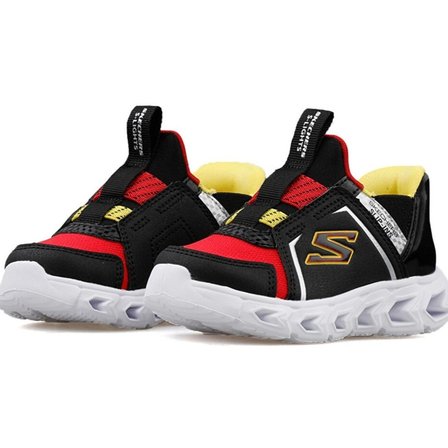 Skechers Lights Hypno 2.0-Brisk-Brights Kids Sneaker Lastik Bağcıklı Işıklı Günlük Çocuk Spor Ayakkabı Kırmızı-Siyah