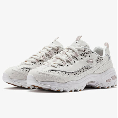 Skechers D'Lites Wildcats Memory Foam Womens Sneaker Hafızalı Taban Kadın Günlük Spor Ayakkabı Krem