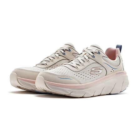 Skechers D'Lux Walker 2.0-Daisy Doll Womens Memory Foam Sneaker Pink Hafızalı Taban Kadın Günlük Spor Ayakkabı Krem