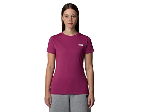 The North Face W Ss Sd Slim Tee Kadın Günlük Tişört NF0A87NH6EO1 Pembe