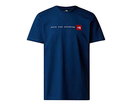 The North Face M Ss Never Stop Exploring Tee Erkek Outdoor Tişörtü NF0A87NSD1R1 Mavi