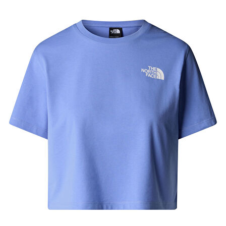 Simple Dome Cropped Relaxed Kadın Mavi Outdoor T-Shirt NF0A87U40YI1