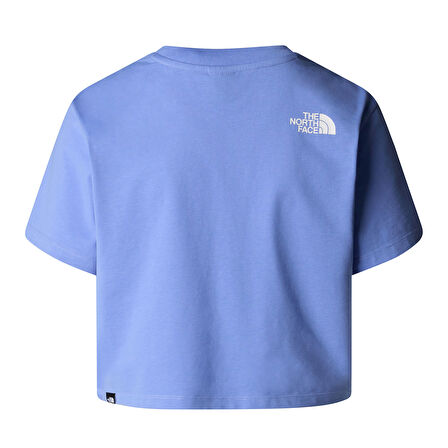 Simple Dome Cropped Relaxed Kadın Mavi Outdoor T-Shirt NF0A87U40YI1