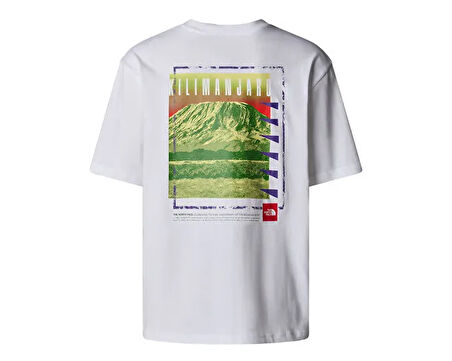 The North Face U Axys Oversized S/S  Tee Erkek Günlük Tişört NF0A8C1RFN41 Beyaz