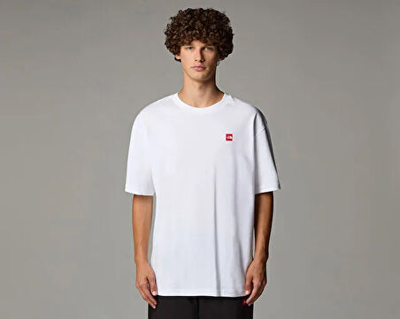 The North Face U Axys Oversized S/S  Tee Erkek Günlük Tişört NF0A8C1RFN41 Beyaz