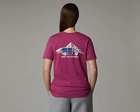 The North Face W Ss Outdoor Graphic Tee Kadın Outdoor Tişörtü NF0A8C226EO1 Pembe