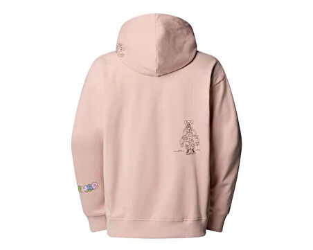 The North Face U Mountain Cleanup Oversized Hoodie Unisex Outdoor Sweatshirts NF0A8C2VLK61 Pembe