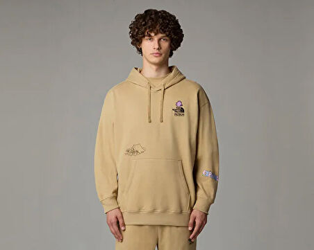 The North Face U Mountain Cleanup Oversized Hoodie Unisex Outdoor Sweatshirts NF0A8C2VLK51 Haki