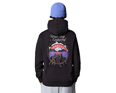 The North Face U Never Stop Relaxed Hoodie Unisex Outdoor Sweatshirts NF0A8C3CJK31 Siyah