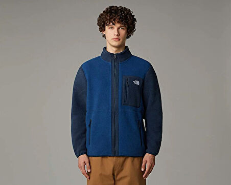The North Face M Yumiori Full Zip Erkek Outdoor Polar Ceket NF0A883R8Z41 Mavi
