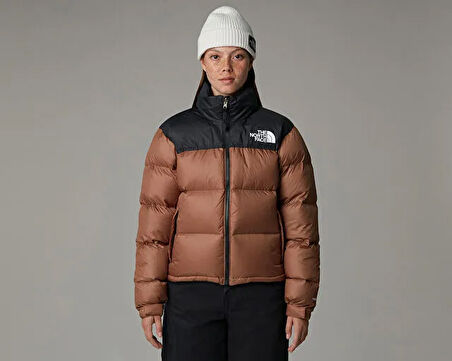 The North Face W 1996 Retro Nuptse Jacket Kadın Outdoor Montu (700 Dolgu Kaz Tüyü) NF0A3XEO58W1 Kahverengi