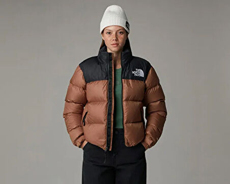 The North Face W 1996 Retro Nuptse Jacket Kadın Outdoor Montu (700 Dolgu Kaz Tüyü) NF0A3XEO58W1 Kahverengi