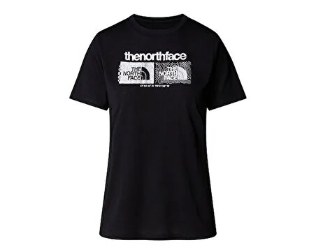 The North Face W Foundation Tee Graphic 1 Kadın Günlük Tişört NF0A8BRZJK31 Siyah