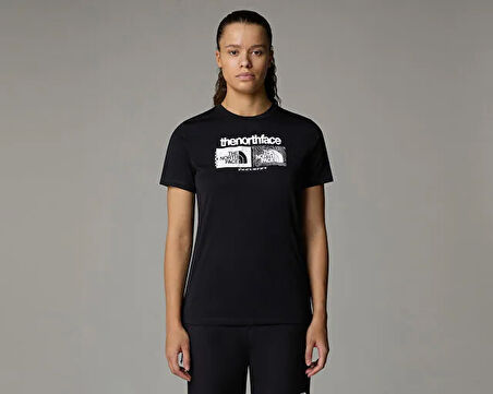 The North Face W Foundation Tee Graphic 1 Kadın Günlük Tişört NF0A8BRZJK31 Siyah