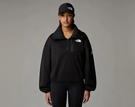 The North Face W Ma Fleece interest 1/4 Zip Kadın Outdoor Sweatshirts NF0A8BFPJK31 Siyah