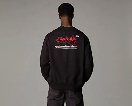 The North Face U Mnt Jacket Anniversary Relaxed Crew Unisex Günlük Sweatshirt NF0A8DN6JK31 Siyah