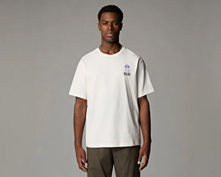 The North Face U S/S Mnt Jacket Anniversary  Relaxed Te Unisex Günlük Tişört NF0A8DN5QLI1 Beyaz