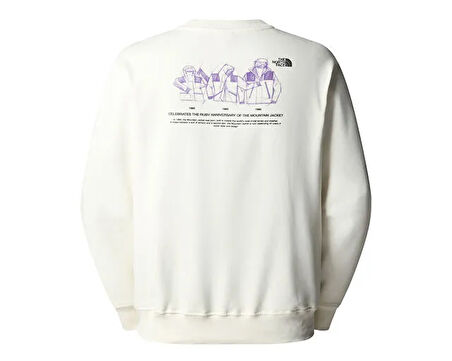 The North Face U Mnt Jacket Anniversary Relaxed Crew Unisex Günlük Sweatshirts NF0A8DN6QLI1 Beyaz