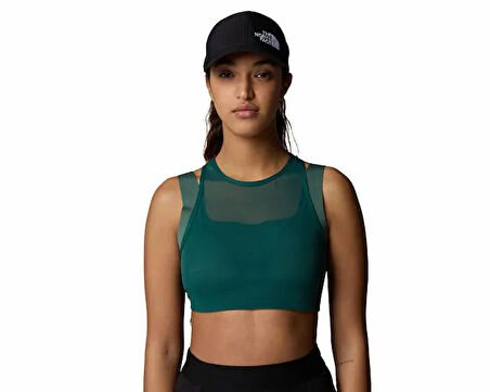 The North Face W Refina Double-Layer Bra Kadın Sporcu Sütyeni NF0A891K6GI1 Yeşil