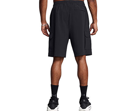 Under Armour Ua Vibe Woven Cargo Short Erkek Günlük Kargo Şort 1386560-001 Siyah