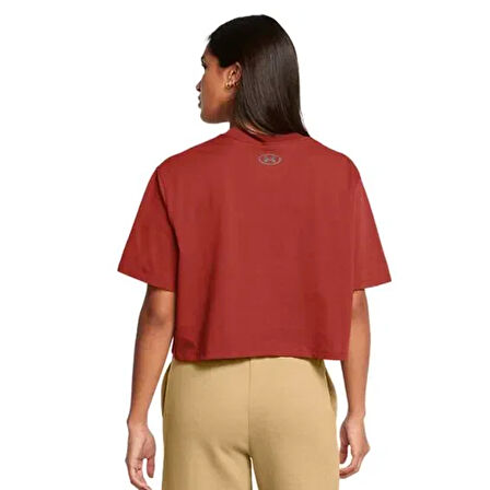 W Boxy Crop Kadın Turuncu Günlük Stil T-Shirt 1386845-840
