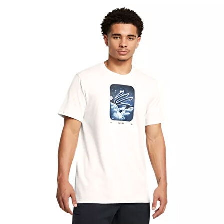 Curry Heavyweight Erkek Beyaz Basketbol T-Shirt 1387108-114