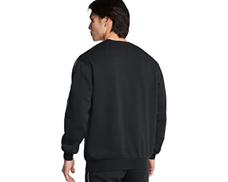 Under Armour Ua Icon Fleece Crew Taping Erkek Günlük Sweatshirts 1389357-001 Siyah