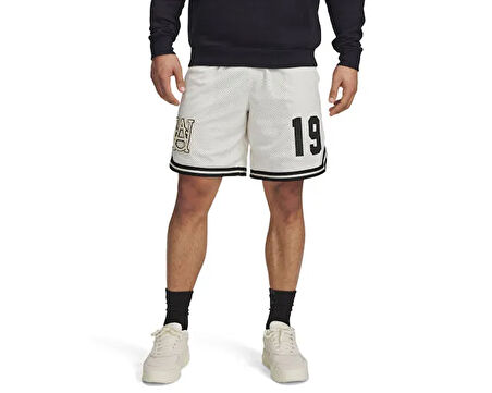 Under Armour Courtside Hoops Short Erkek Basketbol Şortu 1390120-279Beyaz