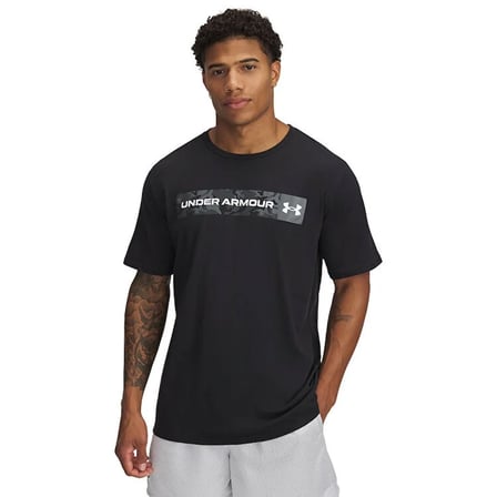 Under Armour UA CAMO CHEST STRIPE SS Siyah Erkek T-Shirt 1376830-002
