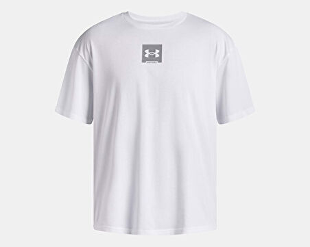 Under Armour Ua M Hw Os Sm Box Ss Erkek Günlük Tişört 1386803-101 Beyaz