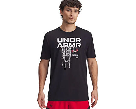 Under Armour Ua M 60/40S Hoops Net Ss Erkek Basketbol Tişörtü 1390188-001 Renkli