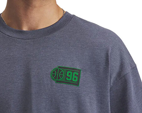 Under Armour Ua M Hwt Hoops Courtside Ss Erkek Günlük Tişört 1390191-044 Gri