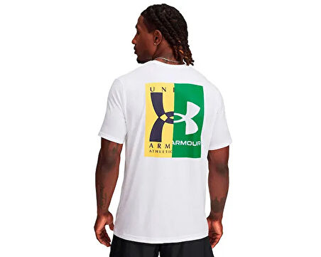 Under Armour Ua M 60/40S Evol Logo Ss Erkek Günlük Tişört 1390165-100 Renkli